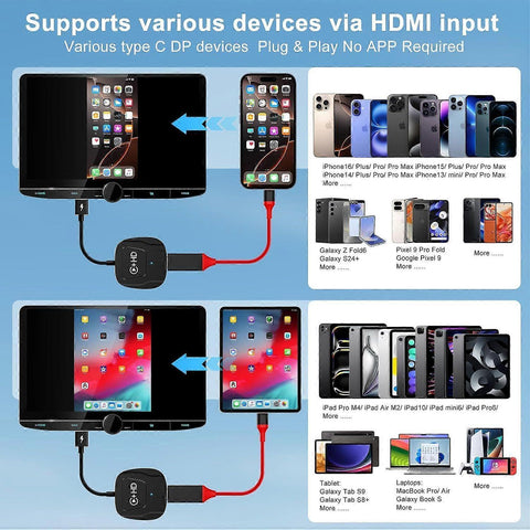 Wireless CarPlay Adapter for iphone, Plug & Play CarPlay Dongle
