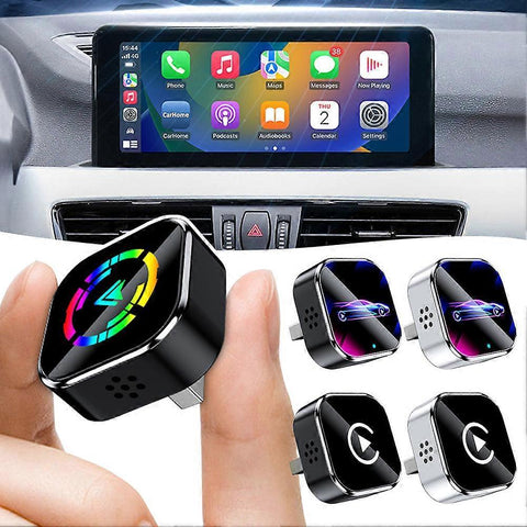 2-in-1 Wireless CarPlay Adapter for iPhone & Android, Mini Auto Dongle