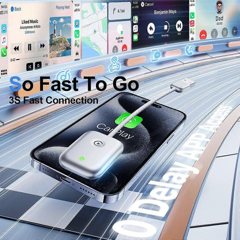 USB Wireless CarPlay Adapter, Plug & Play Dongle