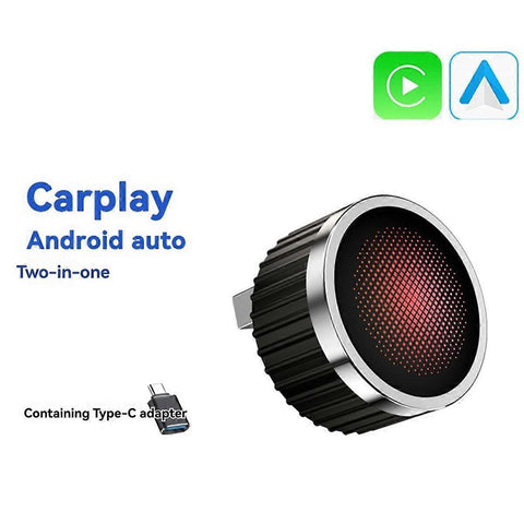 2-in-1 Wireless CarPlay Adapter USB Dongle for CarPlay & Android Auto