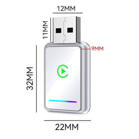 2-in-1 Wireless CarPlay Adapter USB Dongle for CarPlay & Android Auto