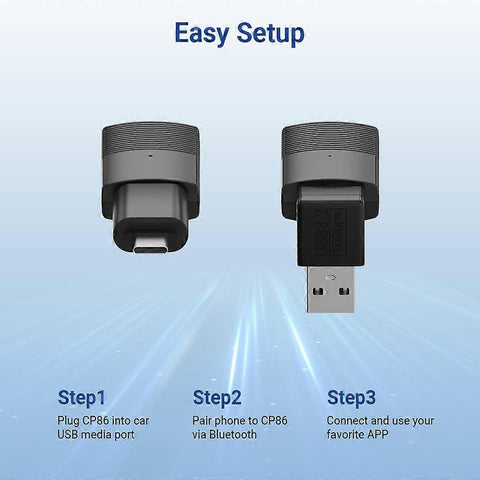 Mini Wireless CarPlay Adapter, Wired to Wireless Dongle for iPhone