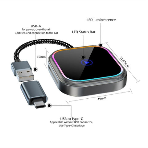 2-in-1 Wireless CarPlay Adapter for Android Auto Audio