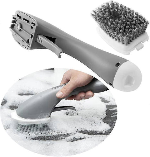 Household Liquid Cleaning Brush, Gray Handle