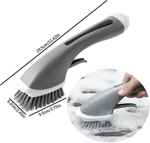 Household Liquid Cleaning Brush, Gray Handle