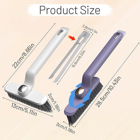 Rotating Crevice Cleaning Brush for Windows & Bathroom Gaps