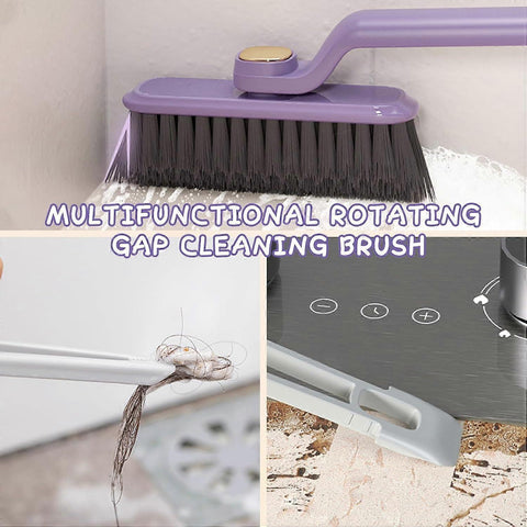 Rotating Crevice Cleaning Brush for Windows & Bathroom Gaps