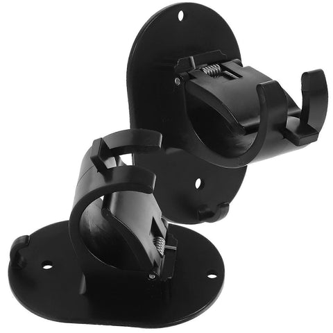 2pcs No-Drill Curtain Rod Brackets, Easy Clip Holders for Rods