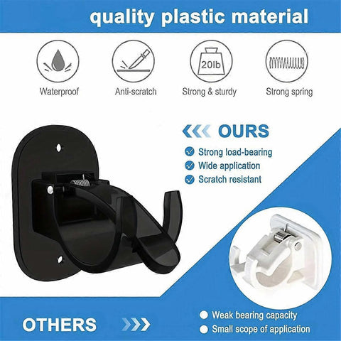 4pcs Curtain Rod Brackets, No-Drill Curtain Rod Holders Hooks
