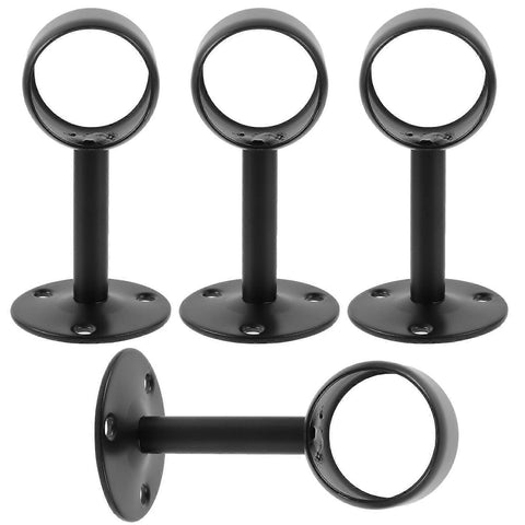 4pcs Ceiling Curtain Rod Brackets, Stainless Steel Rod Holders