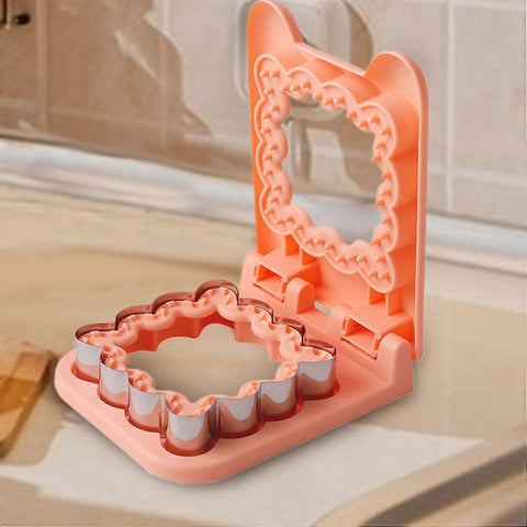 Sandwich Cutter and Sealer Orange Sandwich Maker Moulds for Cookies Dough Pancakes
