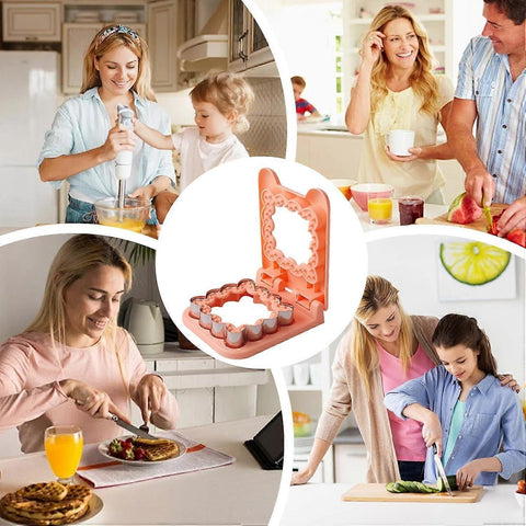 Sandwich Cutter and Sealer Orange Sandwich Maker Moulds for Cookies Dough Pancakes