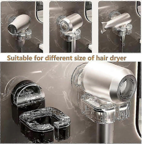 No-Punch Wall Mounted Hair Dryer Bracket Stand Holder