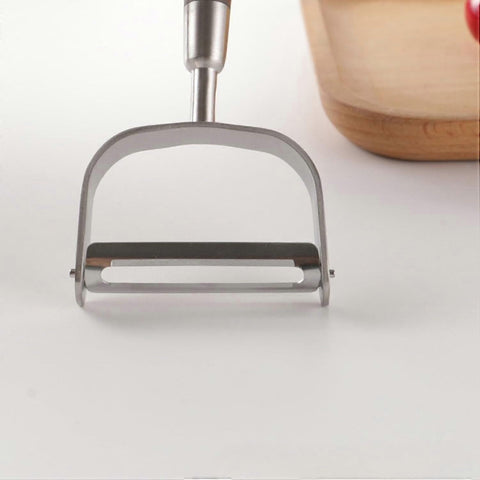 Y-Shaped Peeler with Wooden Handle - Stainless Steel Blade, Multifunctional