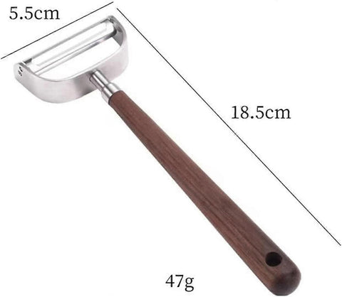 Y-Shaped Peeler with Wooden Handle - Stainless Steel Blade, Multifunctional