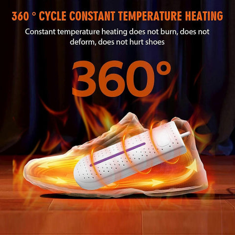 Portable 360° Electric Shoe Dryer - Antibacterial, Deodorizing