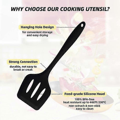 Silicone Kitchen Utensil Set - Non-Stick, Heat Resistant, 5-Piece