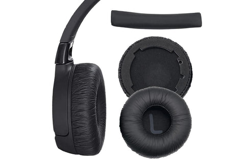 Ear Pads Cushion Cover Replacement Headband Replaceable Foam Headphone Cover for JBL Tune600BT T660NC T670NC Wireless Headphone Ear Pads Headphone Ear Pad Repair Parts -White