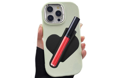 Holder for Rhode Skin Lip Lipstick Holder for Phone Case Peel and Stick Silicone Cover -White & Black