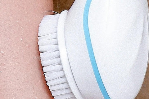 Rechargeable Body Brush Kit with Long Handle -Blue