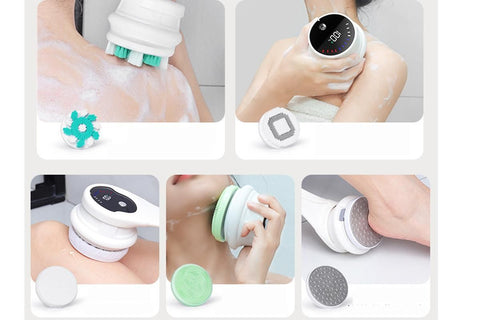 Electric Back Scrubber Body Brush Exfoliating Bath Brush for Shower - Green