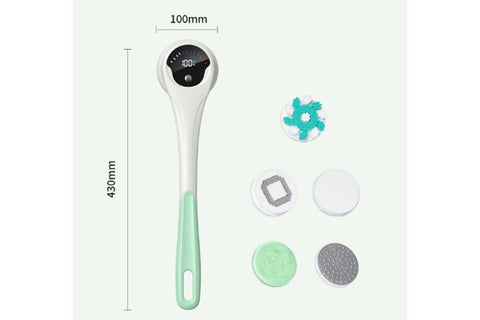 Electric Back Scrubber Body Brush Exfoliating Bath Brush for Shower - Green