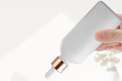 10 Pack Glass Dropper Bottles Rose Gold Caps for Essential Oils - 30ml