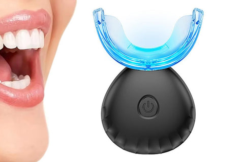 Portable Teeth Whitening Kit with Blue Light Technology - Black