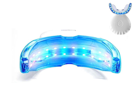 Portable Teeth Whitening Kit with Blue Light Technology - White