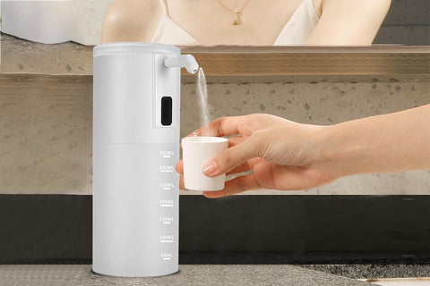 Rechargeable Portable Automatic Mouthwash Dispenser for Bathroom -White