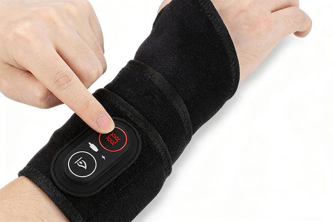 Wireless Hot Compress Wrist Massager Hand Heating Wrap with 3 Temperature Settings