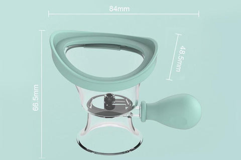 Manual Air Pressure Eye Cleaning Cup Clear Silicone Eye Cup -Blue