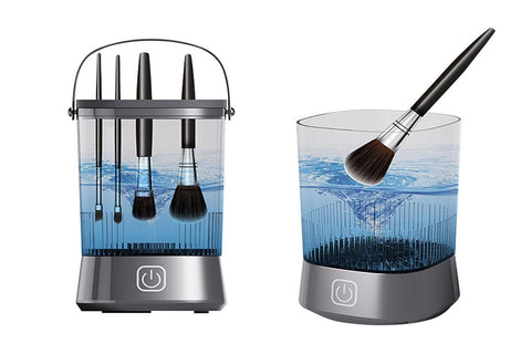 Water-Resistant Electric Makeup Brush Cleaner Automatic Brush Cleaner Dryer Tool -Black