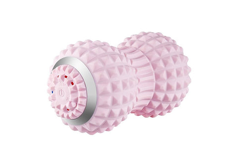 Vibrating Roller Massager Electric Massage Ball Back Foot Muscle Pain Relief -Light Pink