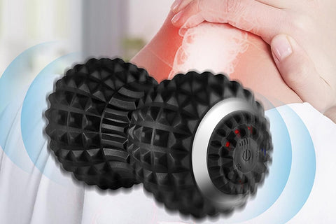 Vibrating Roller Massager Electric Massage Ball Back Foot Muscle Pain Relief -Black