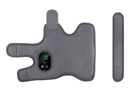 Electric Foot Ankle Massager Joint Pain Relief Heating Vibration Hot Compress - Gray