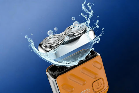 Mini Portable Electric Shaver for Men Wet Dry Waterproof Rechargeable Long Battery Life - White