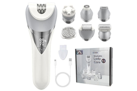 7 in 1 Epilator Hair Removal for Women Face Massage and Body Exfoliator