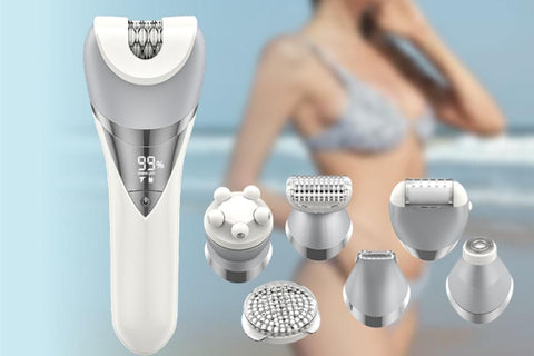 7 in 1 Epilator Hair Removal for Women Face Massage and Body Exfoliator
