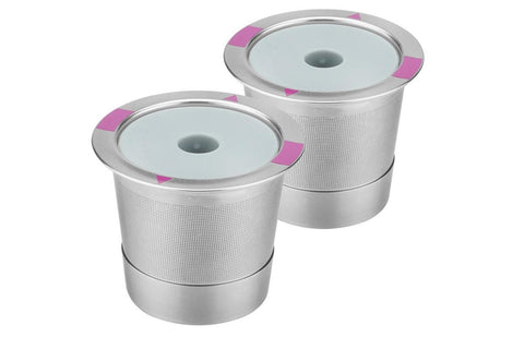 2 PCS Stainless Steel Coffee Filter Pods Compatible With Keurig 1.0 2.0 Reusable K Cups