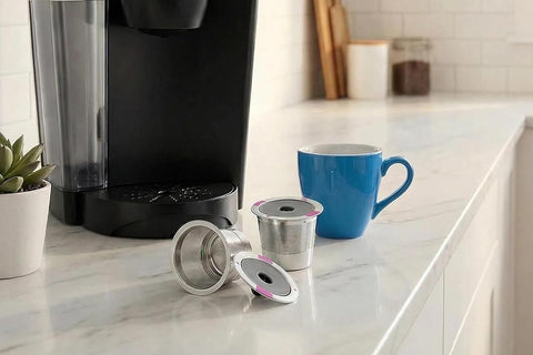 2 PCS Stainless Steel Coffee Filter Pods Compatible With Keurig 1.0 2.0 Reusable K Cups