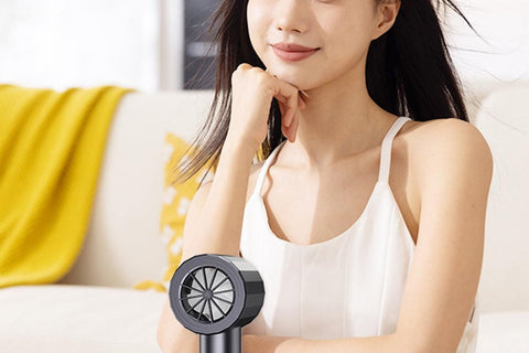 Portable Handheld Turbo Fan Windy Speed Adjustable Mini Personal Battery Operated Fan -Grey