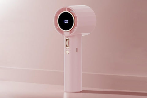Portable Handheld Turbo Fan Windy Speed Adjustable Mini Personal Battery Operated Fan -Pink