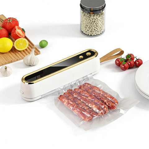 Mini Vacuum Sealer Machine Cordless Food Vacuum Sealer for Freezer Storage Meal Prep - Black