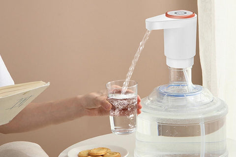 Portable Electric Water Bottle Pump Automatic Dispenser For Home Kitchen Camping - White