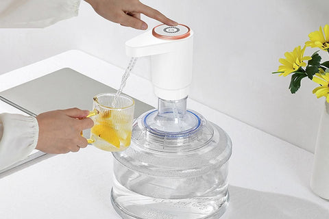 Portable Electric Water Bottle Pump Automatic Dispenser For Home Kitchen Camping - White