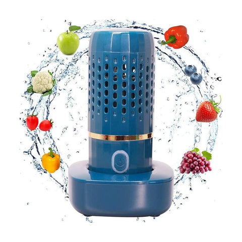 Portable Fruit and Vegetable Cleaning Machine Rechargeable Food Washing Purifier Vegetable Washer -Green