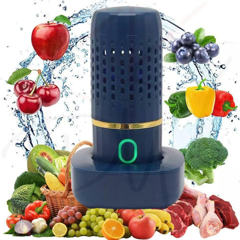 Portable Fruit and Vegetable Cleaning Machine Rechargeable Food Washing Purifier Vegetable Washer -Green
