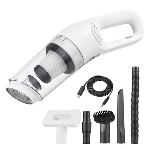 Cordless Handheld Car Vacuum Cleaner 10000Pa Strong Suction USB Rechargeable - Black