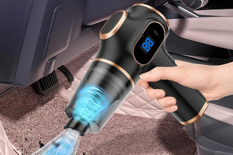 Car Vacuum Portable Cordless 2 in 1 Vacuum Cleaner Air Duster Handheld Vacuum Cordless with 3000mAh Battery - Black